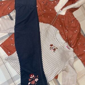 Little Lass Navy Floral 3T